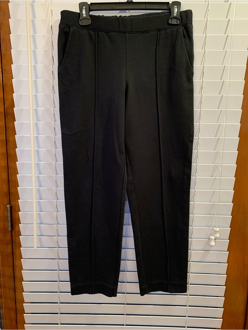 J Crew Factory Black Small Pintuck Cotton Blend Sweatpants Stretch Preppy